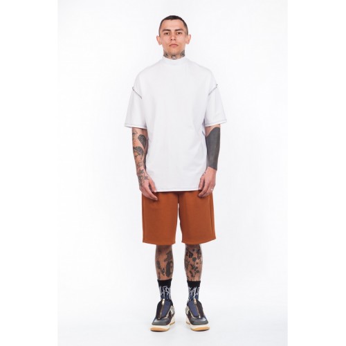 Футболка Oversize з горлом біла Футболка Oversize з горлом біла