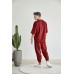 Комплект футболка штани Oversize Комплект футболка штани оверсайз бордовий