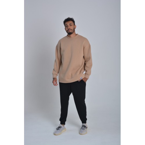 Свитшот Oversize тёплый бежевый Hi Mate