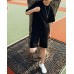Костюм футболка шорти чорний Костюм футболка шорти чорний