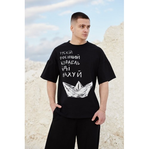 Футболка Oversize Рускій корабль Футболка Oversize Рускій корабль