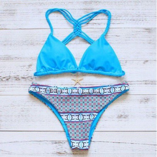 Двусторонний голубой купальник Seaside Brazilian Two Way Bikini Двусторонний голубой купальник Seaside Brazilian Two Way Bikini