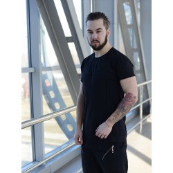 Чоловіча чорна футболка Long