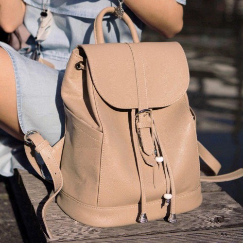 Шкіряний рюкзак Олсен крем-брюле Шкіряний рюкзак Олсен крем-брюле