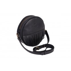 Круглая сумка cross-body с бахромой